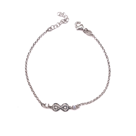 PULSERAS PLATA LISA FILIGRANA CIRCONITAS                                                            