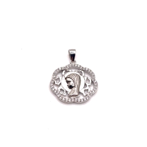 COLGANTE PLATA CIRCONITAS VIRGEN NIÑA                                                               