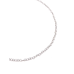 GARGANTILLA PLATA LISA CORAZONES                                                                    