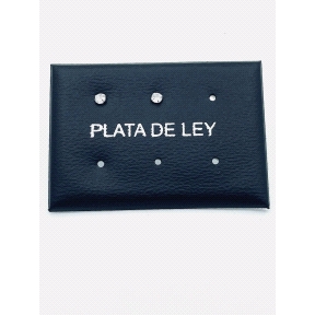 PENDIENTE PLATA CIRCONITA REDONDO 2,5MM                                                             