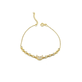 PULSERAS PLATA CIRCONITAS BAÑO ORO                                                                  