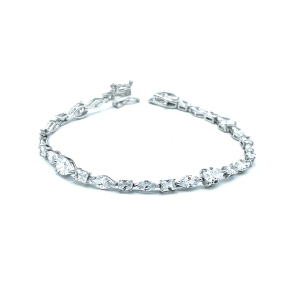 PULSERAS PLATA CIRCONITAS FORMAS                                                                    