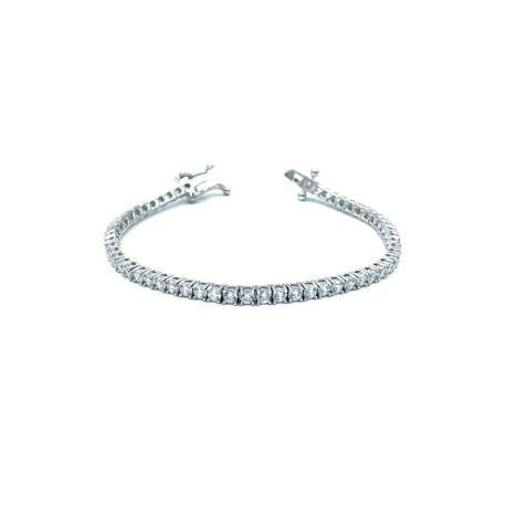 PULSERAS PLATA RIVIER 4 GARRAS 3MM 18CM                                                             