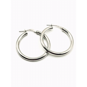 PENDIENTE PLATA TUBO 3MM 2,5CM                                                                      