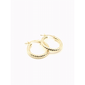 PENDIENTE PLATA DIAMANTADO 3MM 1,5CM DOR                                                            