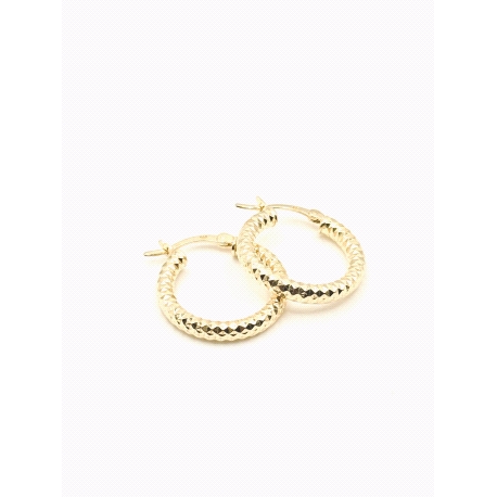 PENDIENTE PLATA DIAMANTADO 3MM 1,5CM DOR                                                            