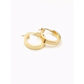 PENDIENTE PLATA RECT. 4X2 1,5CM BAÑO ORO                                                            