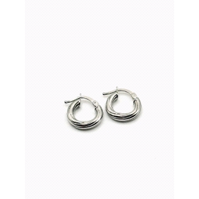 PENDIENTE PLATA RIZADO 3MM 0,8CM                                                                    