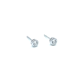 PENDIENTE PLATA CHATON 3MM