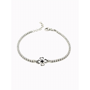 PULSERAS PLATA CRISTAL MOTIVO LISO                                                                  