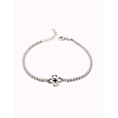 PULSERAS PLATA CRISTAL MOTIVO LISO                                                                  