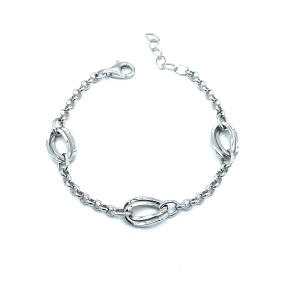PULSERAS PLATA LISA ESLABON