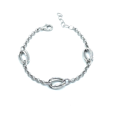 PULSERAS PLATA LISA ESLABON