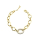PULSERAS PLATA CIRCONITAS BAÑO ORO