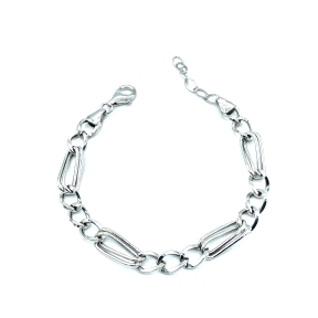 PULSERAS PLATA LISA ESLABON