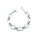 PULSERAS PLATA LISA ESLABON