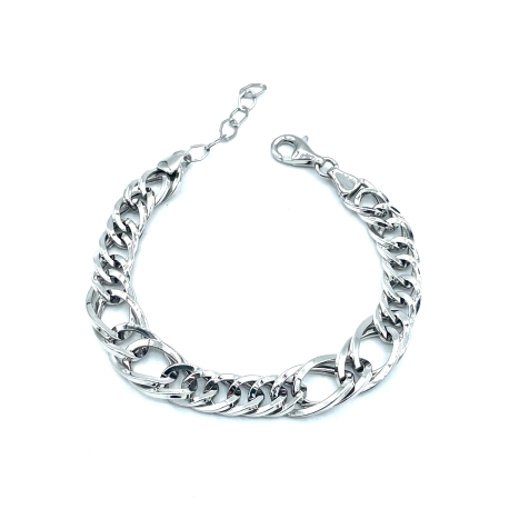 PULSERAS PLATA LISA ESLABON