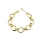 PULSERAS PLATA LISA BAÑO ORO