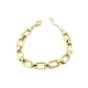 PULSERAS PLATA LISA ESLABON BAÑO ORO