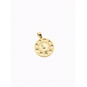 COLGANTE PLATA COMUNION CIRC. BAÑO ORO                                                              