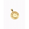 COLGANTE PLATA COMUNION CIRC. BAÑO ORO                                                              