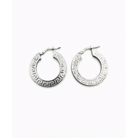 PENDIENTE PLATA ARO GRECA 23 MM                                                                     