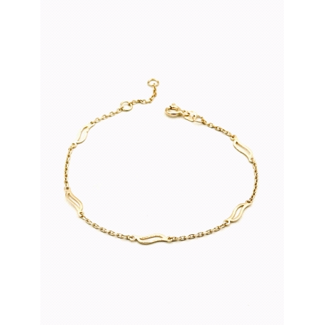 PULSERAS PLATA LISA BAÑO ORO                                                                        