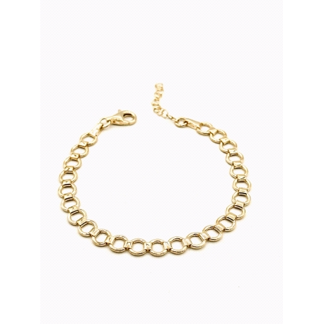 PULSERAS PLATA LISA BAÑO ORO                                                                        
