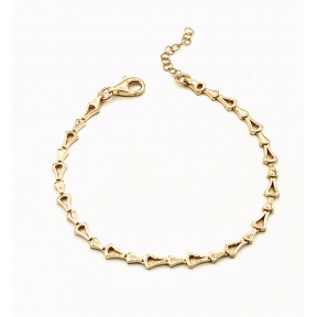 PULSERAS PLATA LISA BAÑO ORO                                                                        