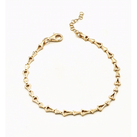 PULSERAS PLATA LISA BAÑO ORO                                                                        