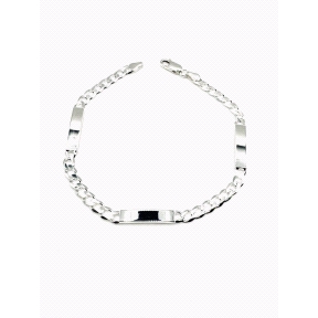PULSERAS PLATA 3 PLACAS                                                                             
