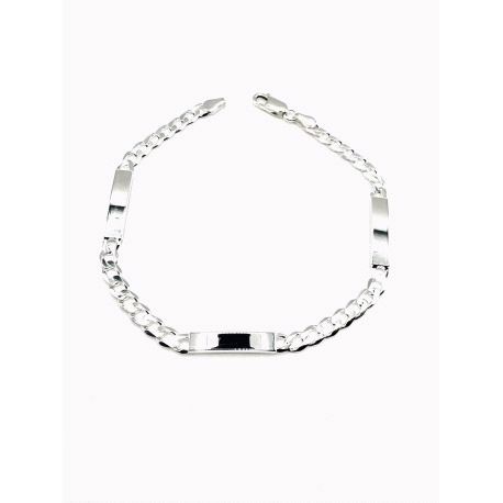 PULSERAS PLATA 3 PLACAS                                                                             