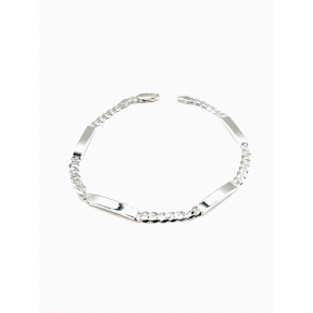 PULSERAS PLATA 4 PLACAS                                                                             