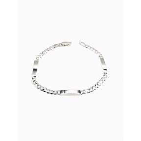 PULSERAS PLATA 3 PLACAS                                                                             