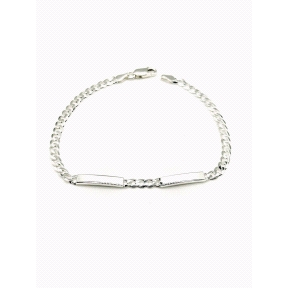 PULSERAS PLATA 2 PLACA                                                                              