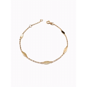 PULSERAS PLATA LISA BAÑO ORO                                                                        