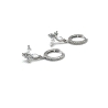 PENDIENTE PLATA ARO CIRCONITAS MOTIVO                                                               