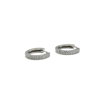 PENDIENTE PLATA ARO CIRCONITAS 12 MM                                                                