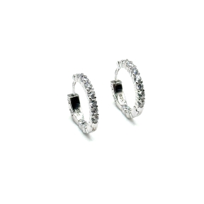 PENDIENTE PLATA ARO CIRCONITAS 18 MM                                                                