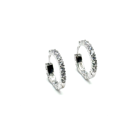 PENDIENTE PLATA ARO CIRCONITAS 18 MM                                                                