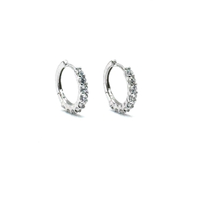 PENDIENTE PLATA ARO CIRCONITAS 15 MM                                                                