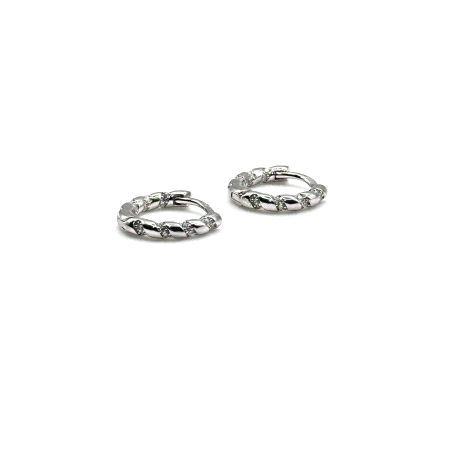 PENDIENTE PLATA ARO CIRCONITAS                                                                      