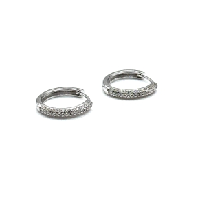 PENDIENTE PLATA ARO CIRCONITAS 15 MM                                                                