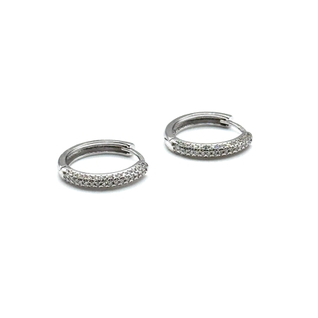 PENDIENTE PLATA ARO CIRCONITAS 15 MM                                                                
