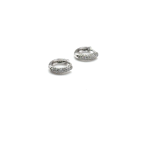 PENDIENTE PLATA ARO CIRCONITAS 12 MM                                                                