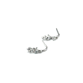 PENDIENTE PLATA ARO PRESION 5 MM CIRCONI                                                            
