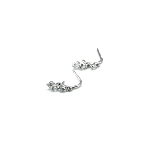 PENDIENTE PLATA ARO PRESION 5 MM CIRCONI                                                            