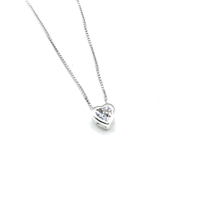 GARGANTILLA PLATA CORAZON CHATON                                                                    