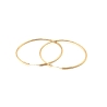 PENDIENTE PLATA ARO LISO 5 CM BAÑO ORO