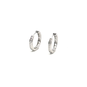 PENDIENTE PLATA ARO CIRCONITAS 19 MM                                                                